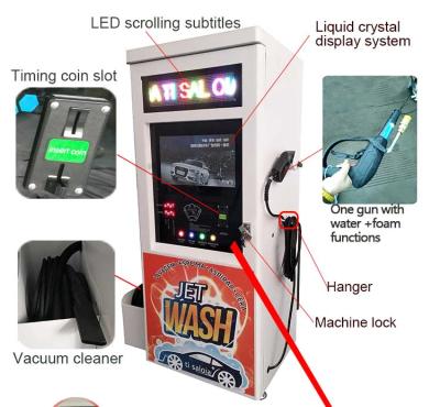 China 2021 1.6KW 120bar Coin/IC Water Self Service Car Wash Card Machine For Car Wash for sale