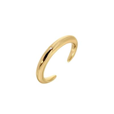 China Fashion Jewelry TRENDY Gold Vermeil 925 Sterling Silver UK Custom Tusk Ring For Women for sale