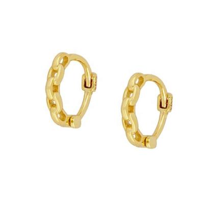 China CLASSIC hot selling 18k gold plated 925 sterling silver popular small circle earrings huggies for sale