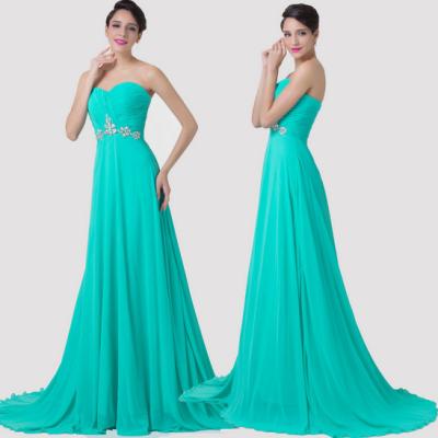 China Custom Bead Chiffon Floor Length Long Evening Dress For Formal Cocktail Party for sale