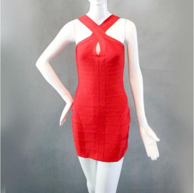 China Keyhole Red Short Sleeveless Sexy Evening Gowns Fashion Ladies Dresses for sale