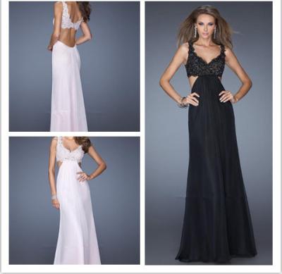 China Feminine Long Flowing Open Back And Sides Formal Evening Dresses Outfits for sale