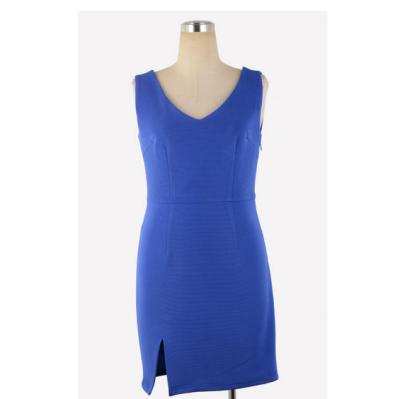 China Spring Short V-Neck Fashion Sleeveless Womens Career Dresses For OL for sale