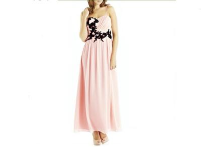 China Wipes Bosom Strapless Formal Evening Dresses , Lady Chiffon Maxi Dress for sale