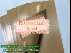 Greaseproof Untear Brown Kraft PE Coated Food paper