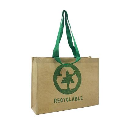 China Recyclable Hot Custom Eco-Friendly Logo Letter Daily Sale Reusable Bottle To Make Recycled RPET Laminated Shopping Bag for sale