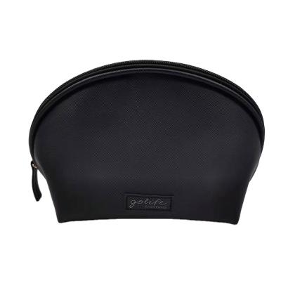 China 2022 Fashion New Arrival Makeup Bag Black Cosmetic Bag Waterproof Portable Travel Storage Bag With Zipper for sale