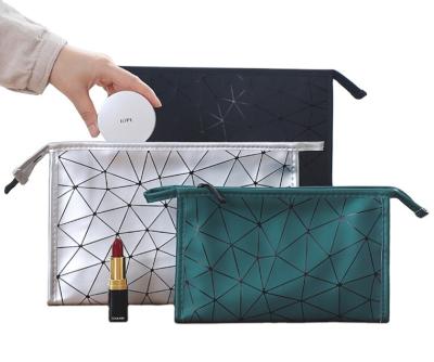 China Promotional Fashion PU Waterproof Cosmetic Bag Make Up Storage Bag With Zipper And Lining for sale