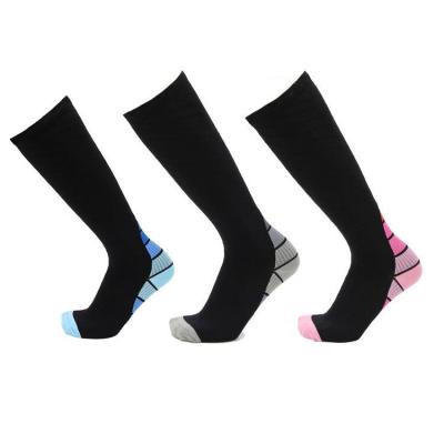 China Antibacterial Wholesale Nylon Unisex Knee High Compression Socks Running Travel Cycling Sports for sale