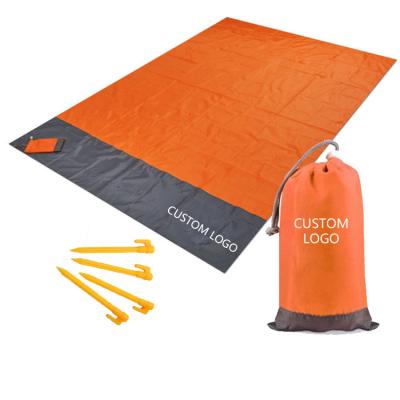 China Waterproof Custom 100% Polyester Waterproof Foldable Beach Picnic Mat for sale