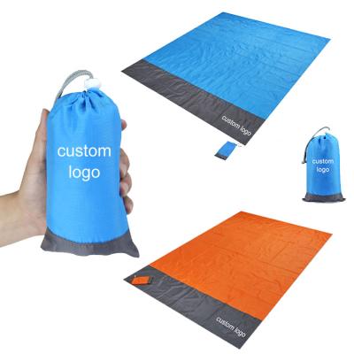 China Large Portable Foldable Picnic Mat Waterproof Sandfree Sand Proof Beach Blanket for sale