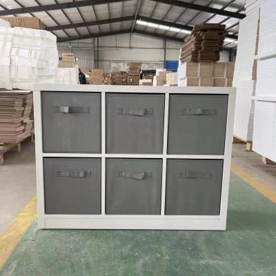 China Storage six modern cube organizerwith trash cans factory direct sales customized style storage in living room for sale