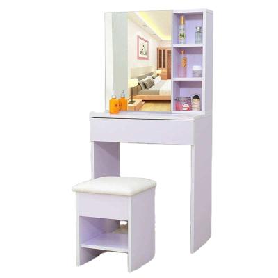 China Extendable Modern Hotel Bedroom Furniture Home Dresser Makeup Table With Mirror And Stool for sale