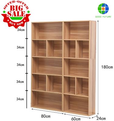 China Easy assemble 2016 NEW DESIGN DIY WHOLESALE WOODEN BOOKCASE for sale