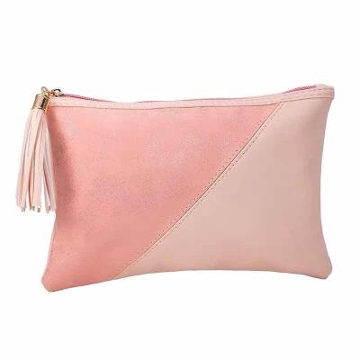 China Multifunctional Tassel Envelope Purse PU Leather Pouch With Zipper Small Makeup Pouch Cosmetic Bag For Women Girls for sale