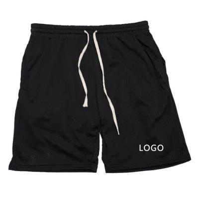 China American men's basics summer fashion leisure sports fitness street mesh drawstring letter solid color shorts QUICK DRY shorts for sale