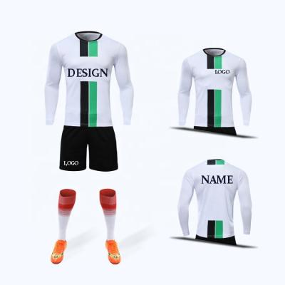 China Breathable Thai Football Long Sleeve Tracksuit Sets Quality Soccer Jersey Quick Dry Soccer Uniform for sale