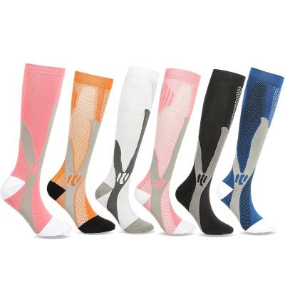 China Fashion Breathable Cotton Soccer In Running Football With Logo Pattern Knee Long Sport Socks Custom Made for sale