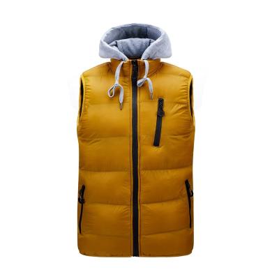 China Anti-wrinkle new autumn and winter fashion casual stitching can shoulder thick warm thickening down vest jacket for sale