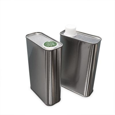 China Large Food Quantity 600ml Edible Grade Ready Stock Oil Tin Can 100*45*155mm Square Tin Can for sale