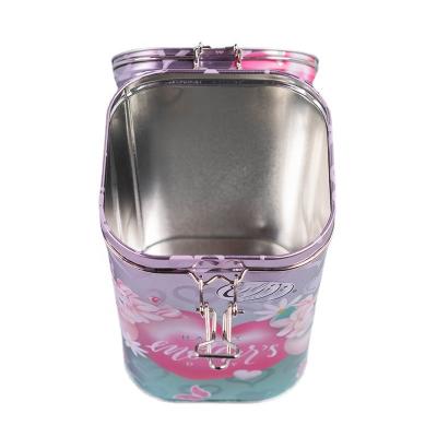 China Gift & Craft Luxury Metal Tea Tin Canister Food Grade Airtight Valve Tea Coffee Large Tin Box With Clip Lock for sale