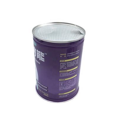 China Wholesale Custom Wear Resistant 1Litre Milk Powder Box Barrel With Tin Lid Tin Box Round Food Grade Metal Box for sale