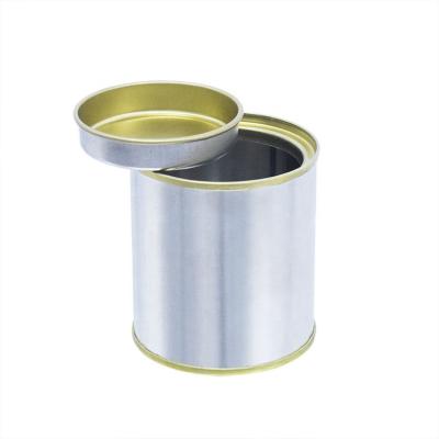 China Storage OEM Chemical And Motor Oil Can 0.2L Container Round Tin Can Gold Coating Glue Automobile Oil Motor Oil Storage Can for sale