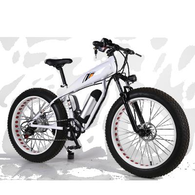 China 26 Inch Fat Tire Mountain Bike Electric Bicycle Aluminum Alloy Steel Frame With 48V Electric Battery for sale