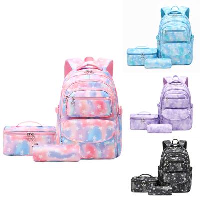 China School Life 3 in 1 School Bags Stylish Lunch Bag Pencil Case Set Kids Primary School Satchel Backpack Set for Babies Kindergarten for sale