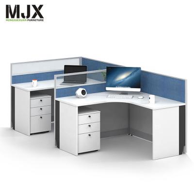 China Modern Design Office Furniture Expandable Staff Office 2 Person Workstation Tables Two Staff for sale