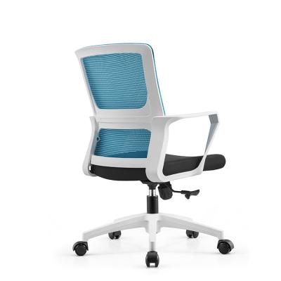 China (Size) Modern Adjustable Mesh Workstation Swivel Task Office Chair Middle Back Office Partition Staff Office Chair for sale