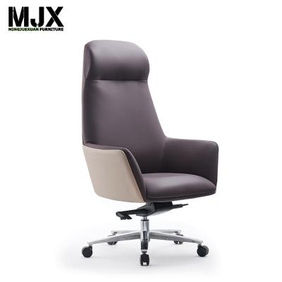 China (Height)lower price adjustable swivel chair high back PU chairs office leather chair for sale