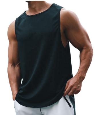 China QUICK DRY Mens Summer Tank Tops Simple Custom Print Sleeveless Mesh Basketball Jersey Vest Man Sports Fitness Plus Size Singlets for sale