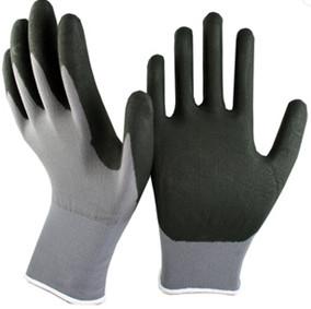 China SICHERHEIT industrielles schwarzes gestricktes graues Nylon des Nitril-Handschuh-13 Messgerät beschichtet zu verkaufen