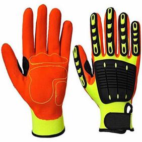 China Uso anti anti del mecánico del impacto de Guantes TPR de la vibración de los guantes protectores del PPE del nitrilo en venta