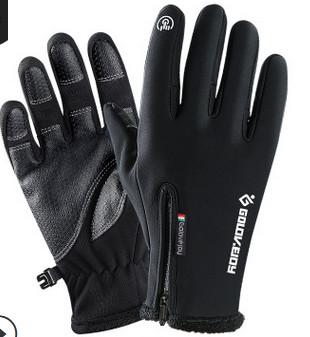 China Cremallera llena a prueba de viento del finger de la pantalla táctil del invierno de los guantes de la prenda impermeable de las mujeres de los hombres en venta