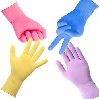 Chine Protection colorée de gants jetables de nitriles imperméable pour la beauté de ménage à vendre