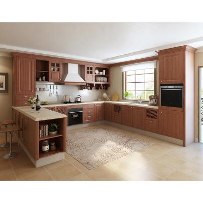 China Classic Solid Wood Shaker Style Kitchen Cabinet Design From Guangzhou Easy Clean Supplier for sale