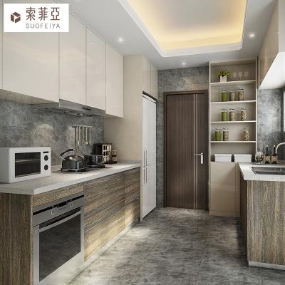 China SUOFEIYA Apartment Project Easy Clean Laminate HPL Fitted Sideboards Design for sale