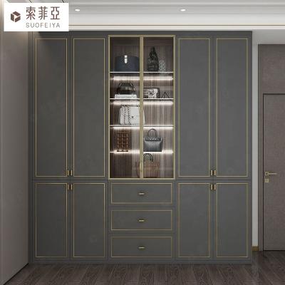 China (Size)Adjustable Ethiopian Furniture Wardrobe Bedroom Clothes Cabinet Closet System Wardrobe for sale