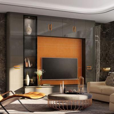 China Other Design Showcase Furniture Living Room LCD TV Cabinet Modern Custom Design for sale