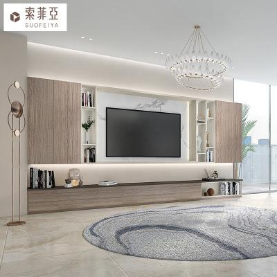 China Other Whole Modern Bedroom 25/18/5mm Wooden PANEL, Suofeiya Modern Design Wall TV Cabinet Brackets Living Room Furniture TV Panel Panel for sale