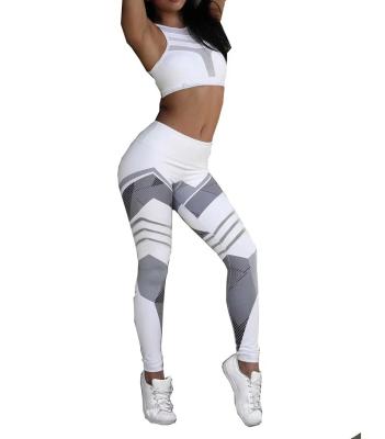 China Breathable Honeycomb Yoga Pants Digital Printed Fablet High Waist Slim Fit Sports Gaiters for sale