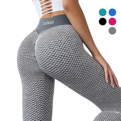 China Workout Gym Running Women's Breathable Yoga Leggings Ruched High Waisted Anti Cellulite Tummy Control Lift Yoga Pants for sale