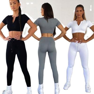 China Breathable Sportswear 4PCS Workout Sports Suit Ladies Gym Clothing Fitness Gaiters Set for sale