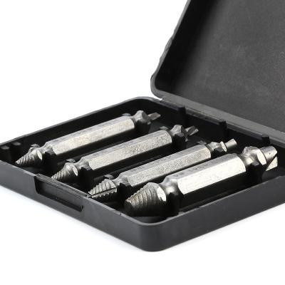 China 4Pcs HSS4341 Screw Bolt Broken Stud Damaged Screw Extractor Screw Stripping Remover Kit Set Tool for sale