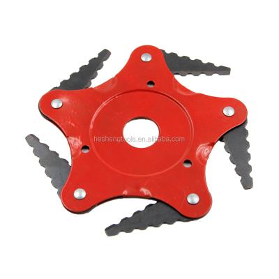 China Carbon Steel Five-Tooth Garden Sawtooth Lawn Mower Trimmer Weed Weed Cutter Saw Blade Main Tool for sale