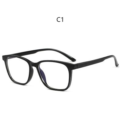 China For New Light Blue Anti PC Reading Glass Square Frame Fashion Large Retro And Simple Unisex Reading Glasses For Computer 6 Colors for sale