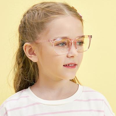 China Fashion Sunglasses Shape New Flat Mirror Boys And Girls Simple Square Frame Anti Blue Light Glasses Indicating Blue Light Blocking Glasses For Kids for sale