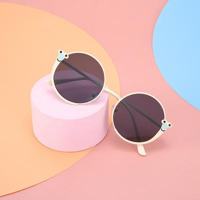 China Polarized Black Parasol Glass Sunglasses Korean Cartoon Boys and Girls Fashion Sunscreen Children's Sunglasses Summer Fashion Sun Glasses for sale